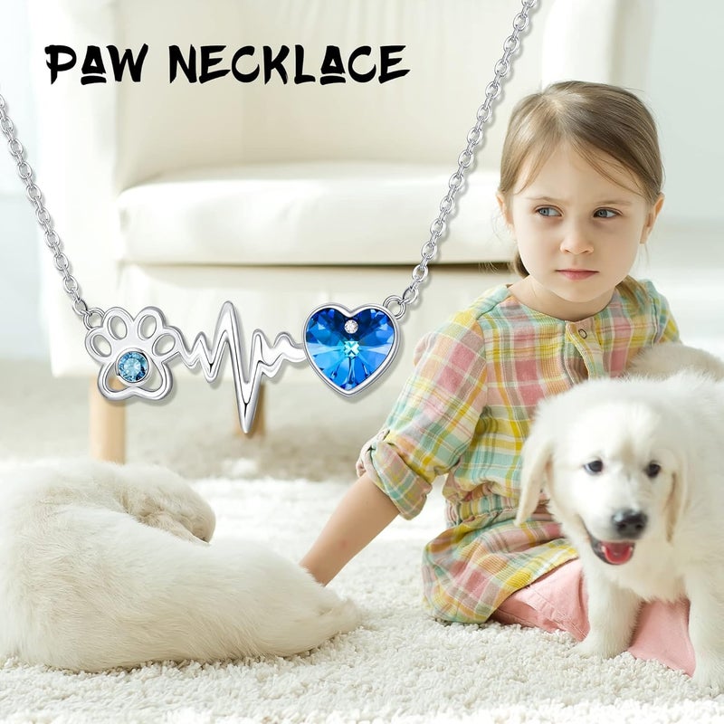 ONEFINITY Store Paw Print Necklace 925 Sterling Silver Cat Dog Paw Pendant Jewelry for Women Pet Lover Gifts - Image 5